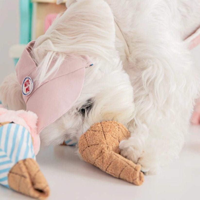 Pets Can Smell And Make Sounds To Relieve Boredom By Grinding Their Teeth. Paper Dogs And Cats Hide Ice Cream Toys