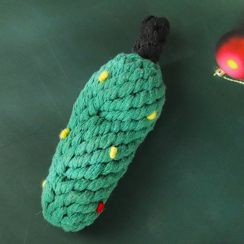 Christmas Pet Cotton Rope Cane Toy Set Bite-resistant Molar Interactive Dog Toy Teeth Clean Festive Toy For Small Medium Dogs