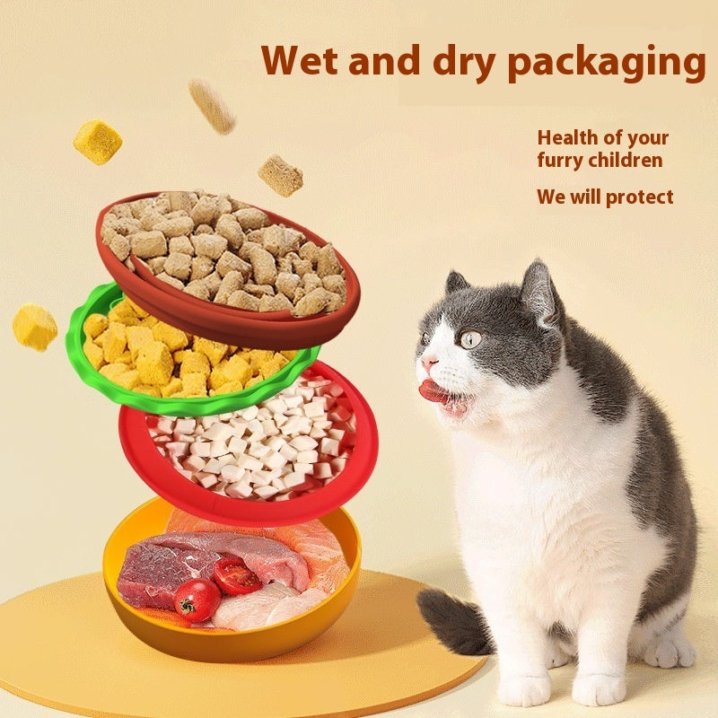 Hamburger Style 5-in-1 Dog Bowl Anti-choke Non-slip Pet Slow Feeding Bowl