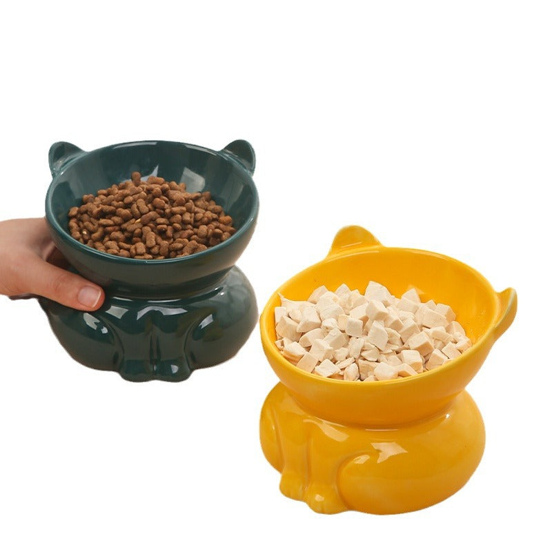 Ceramic Cat Dog Bowl Pet Supplies Drinking Water Goblet Food Basin