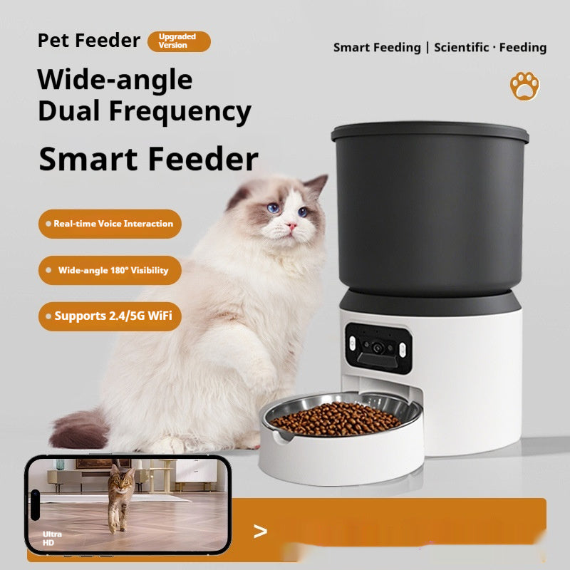 4L Smart Feeder Pet Cat Dog Timing Remote Monitoring