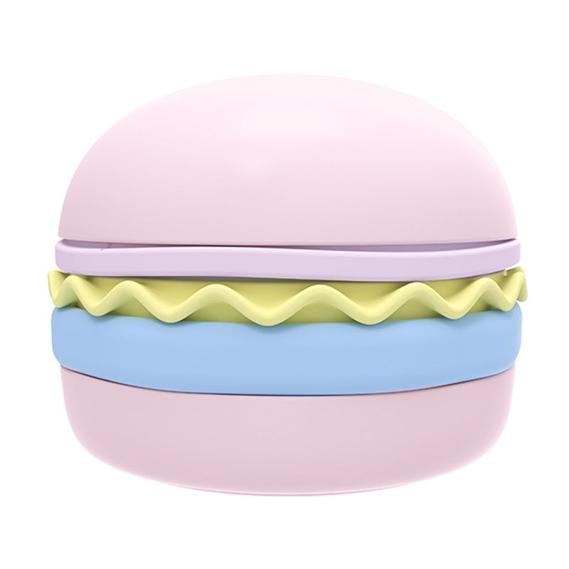 Hamburger Style 5-in-1 Dog Bowl Anti-choke Non-slip Pet Slow Feeding Bowl