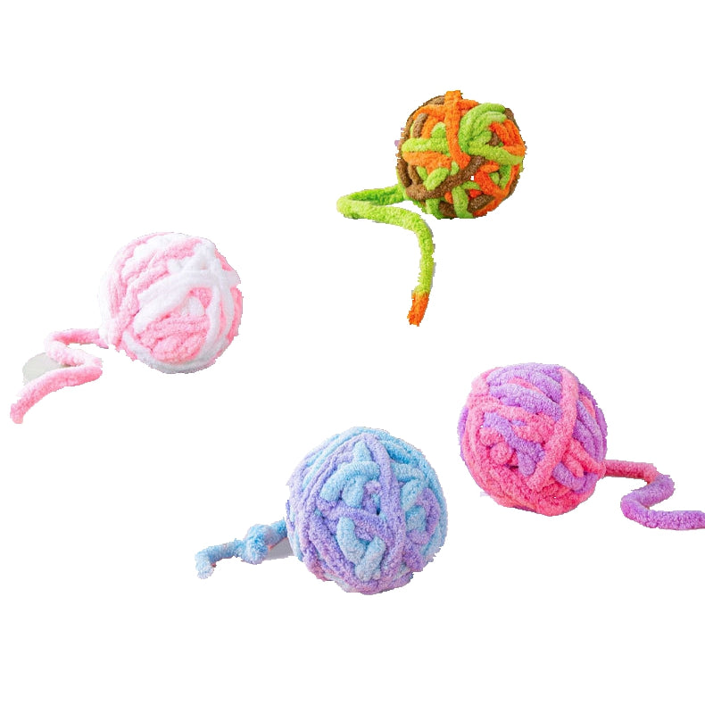 Pet Silent Cat Toy, Wool Ball, Cat Toy Ball, Plush, Boring, Durable, Teeth Grinding, Playing With Little Cats, Chewing, Cat Toy Stick