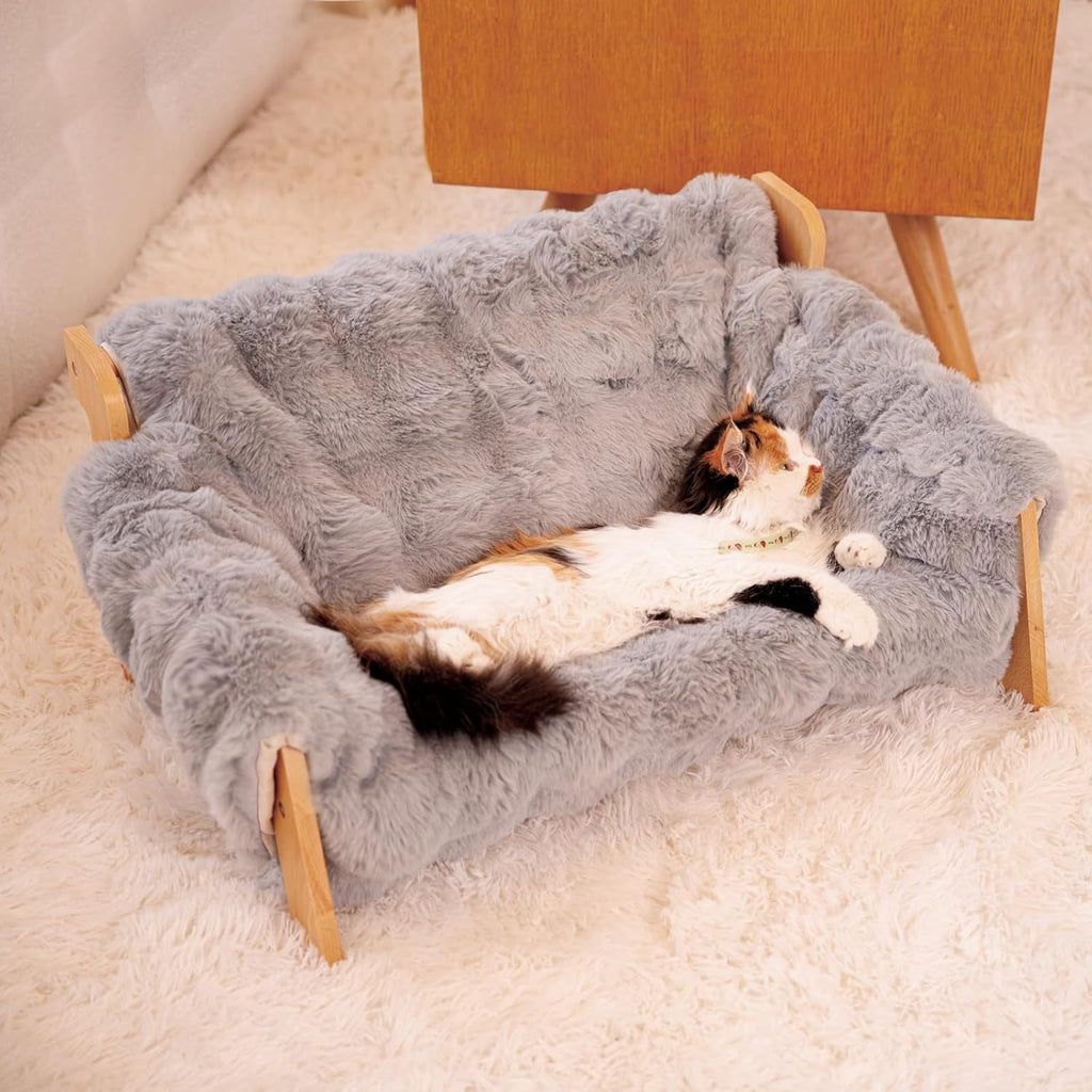 Wooden Cat Sofa Four-season Use Removable And Washable Cat Bed