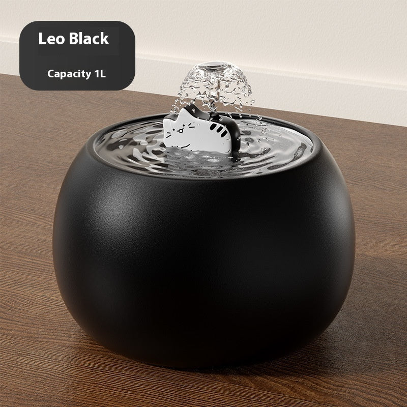 Cartoon Kitty Pet Ceramic Water Fountain