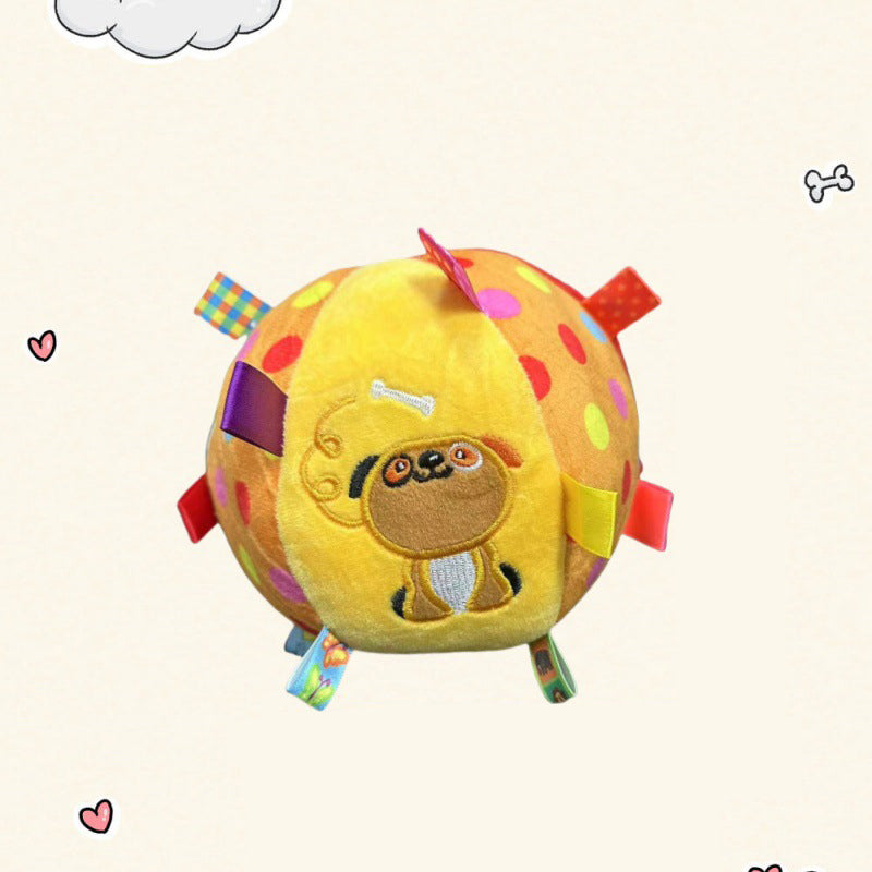 Plush Dog Sound Ringing Ball, Interactive Pet Toy, Teeth Cleaning, Chewing Toy, Big Dog, Little Dog