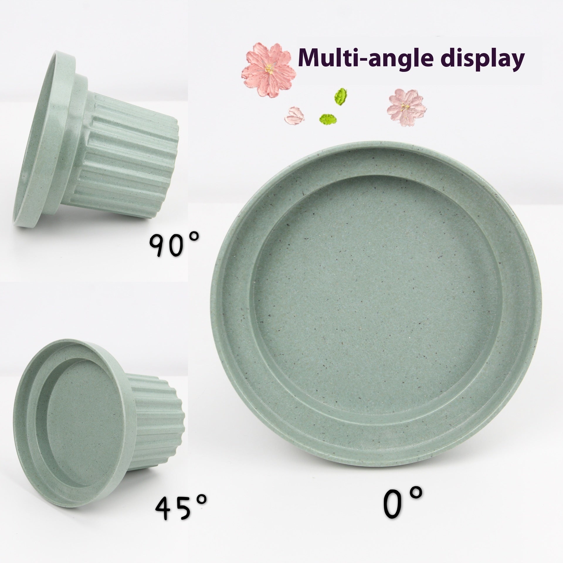 Pet Bowl Bamboo Fiber Three-in-one