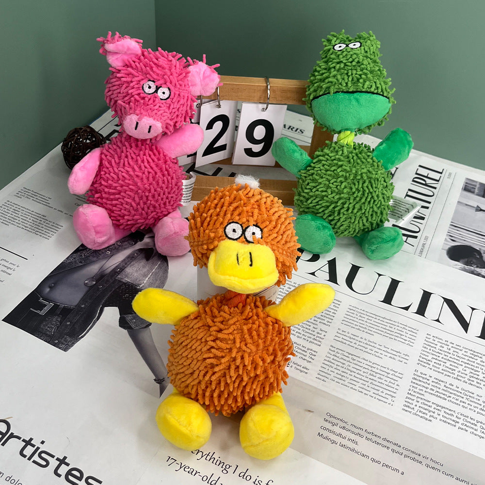 Dog Bite Sound Pet Plush Toy Standing Posture Microfiber Animal Bite-resistant Bends And Hitches Doll