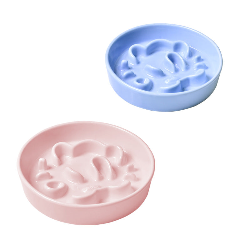 Pet Cartoon Anti Choking Ceramic Bowl