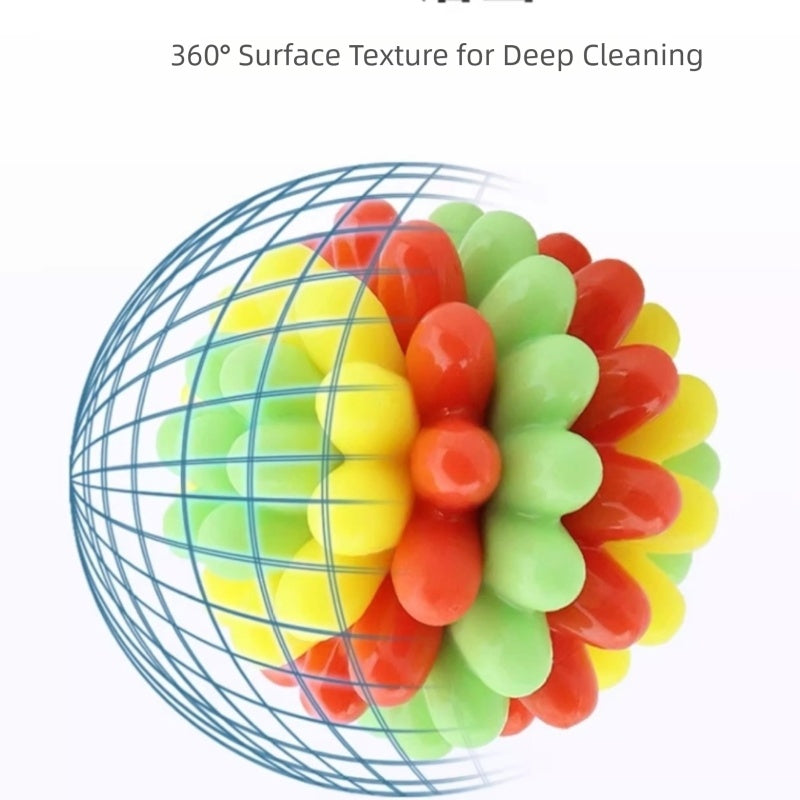 Pet Colorful Teething Toy Balls, Teething And Cleaning Teeth, Durable Rubber Elastic Dog Toys, Energy-consuming Dog Toys