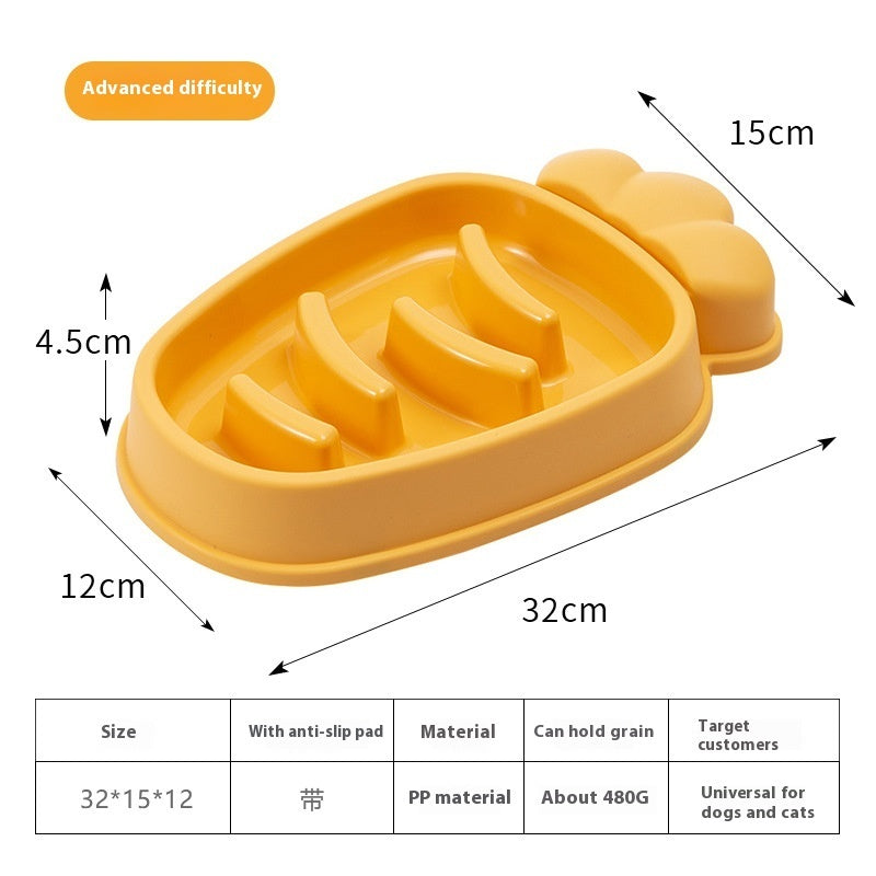 Radish Dog Slow Food Anti-tumble Pet Bowl