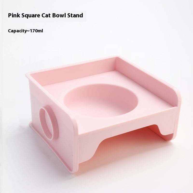 Ceramic Height Increasing Table Frame, Square Cat Bowl