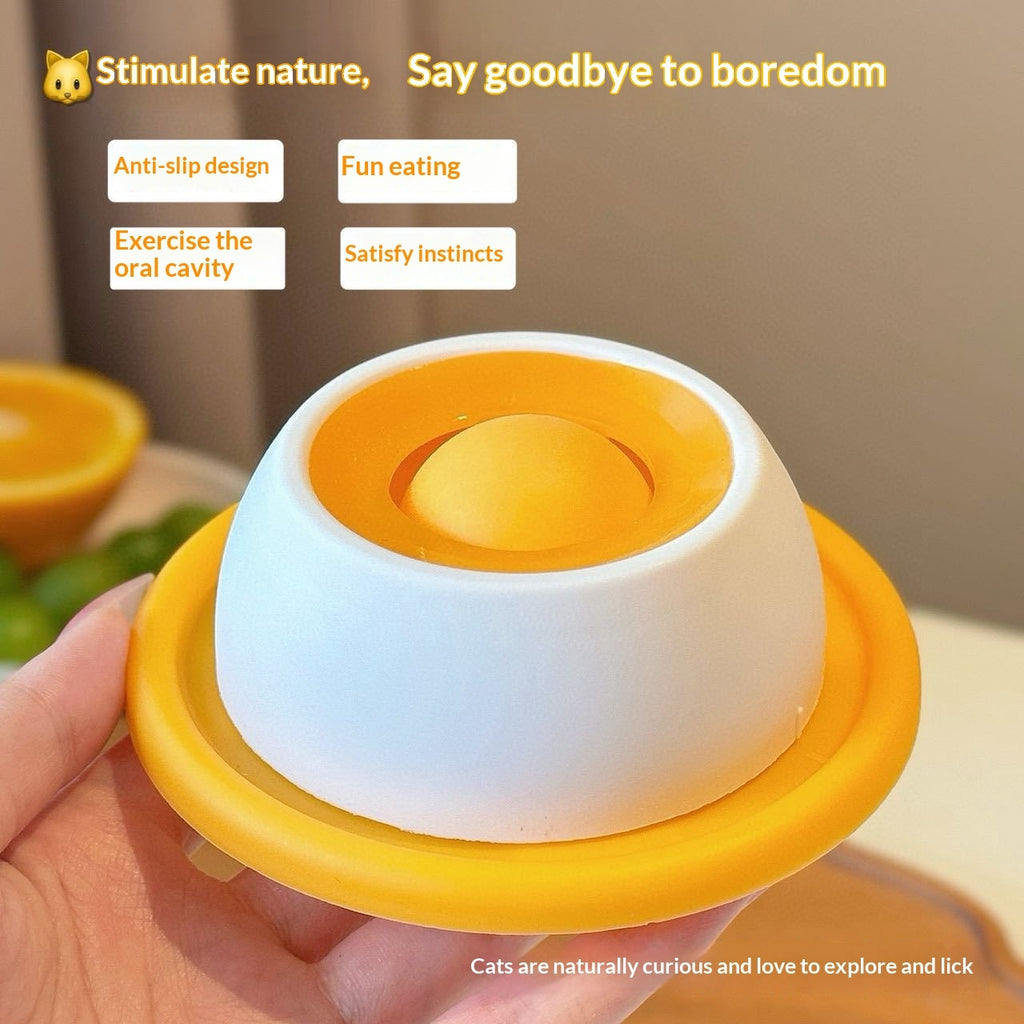 Anti-spill Slow Feeder Cat Toy, Boredom Buster, Chew-resistant Treat Dispenser