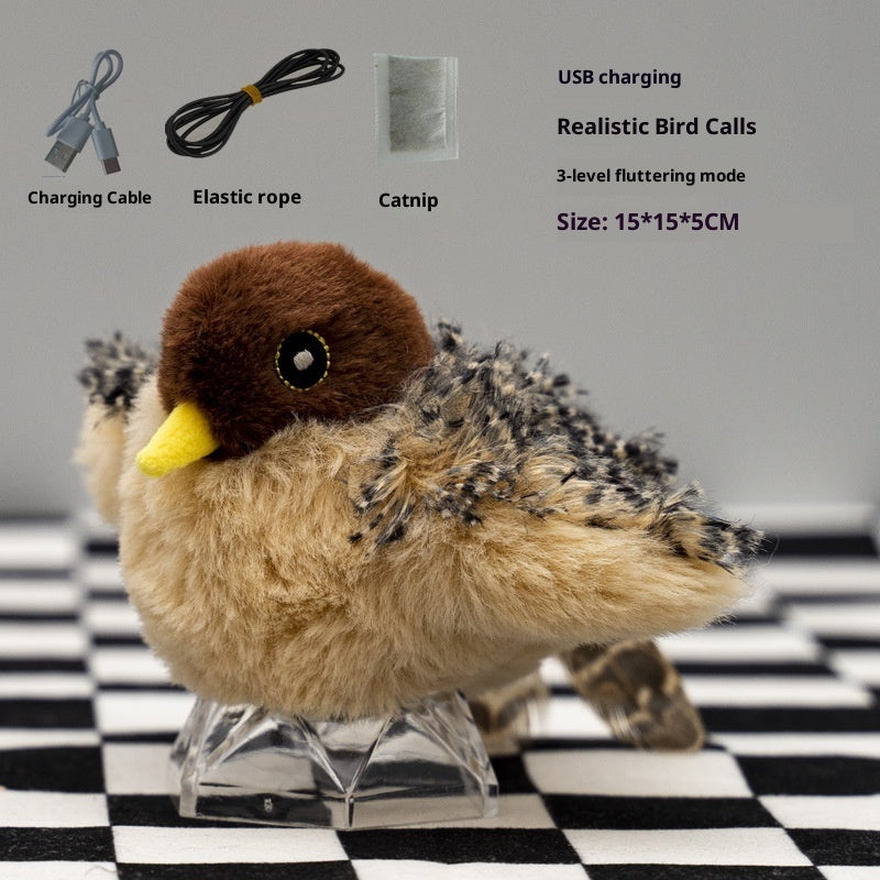 Inductive Magpie Cat Self-Entertaining Plush Smart Toy