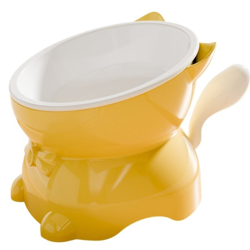 Stainless Steel Anti-fall Oblique Cat Bowl