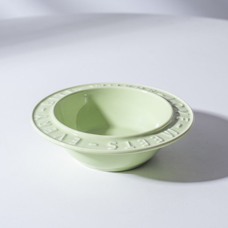 UFO Ceramic Cat Bowl Dog Bowl Rack Neck Protection Anti-tumble