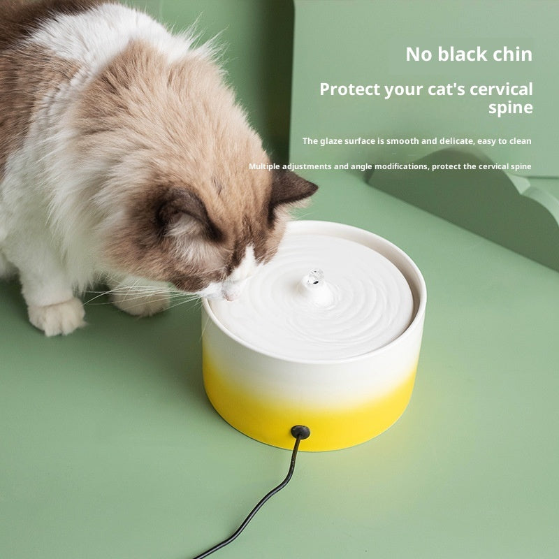 Cat Electric Ceramic Water Dispenser Drink Fountain