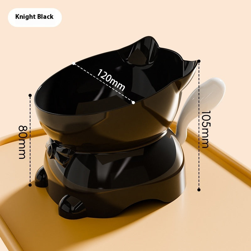Stainless Steel Anti-fall Oblique Cat Bowl