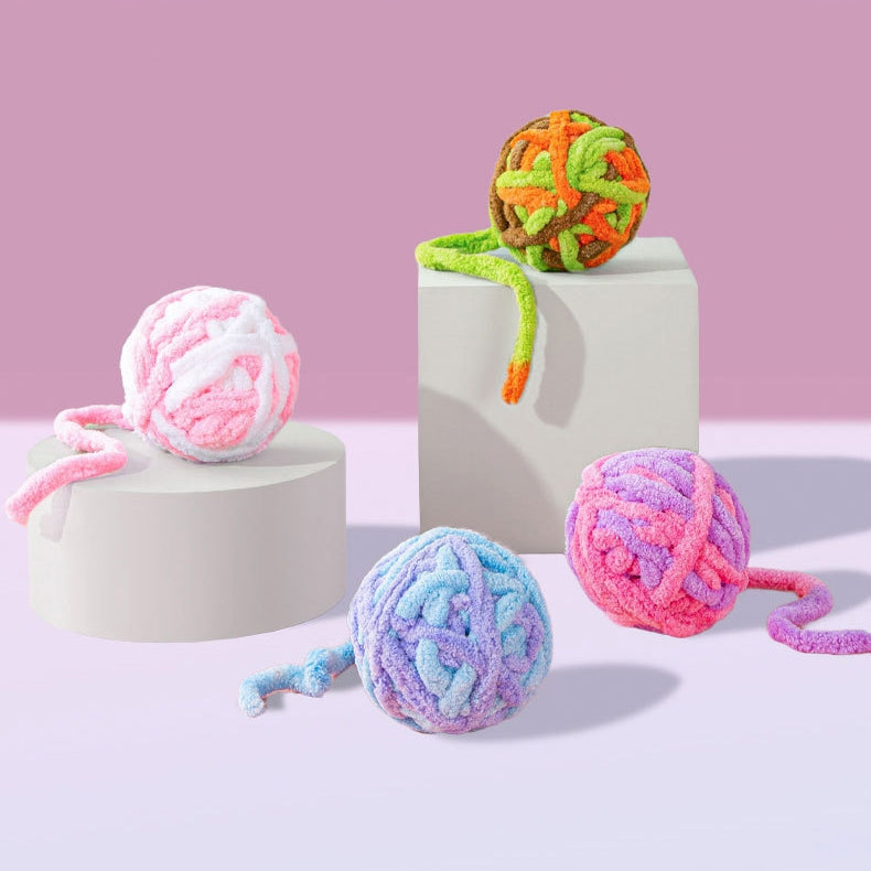 Pet Silent Cat Toy, Wool Ball, Cat Toy Ball, Plush, Boring, Durable, Teeth Grinding, Playing With Little Cats, Chewing, Cat Toy Stick
