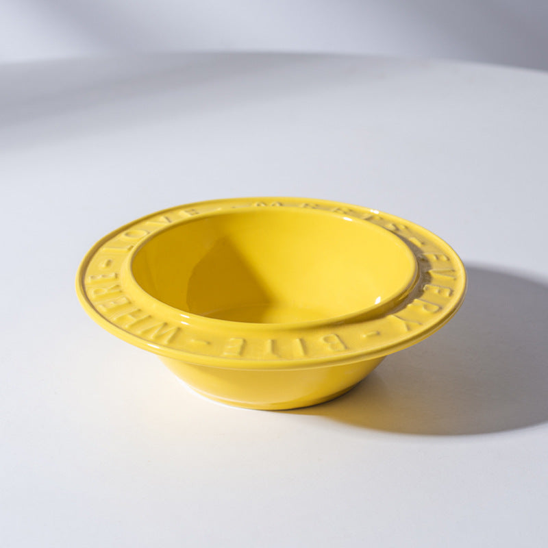 UFO Ceramic Cat Bowl Dog Bowl Rack Neck Protection Anti-tumble