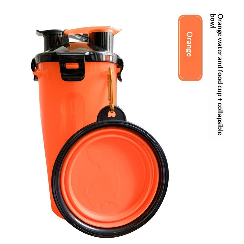 Portable Pet Dog Water Cup Hanging Dog Food Bowl Foldable Dog Bowl