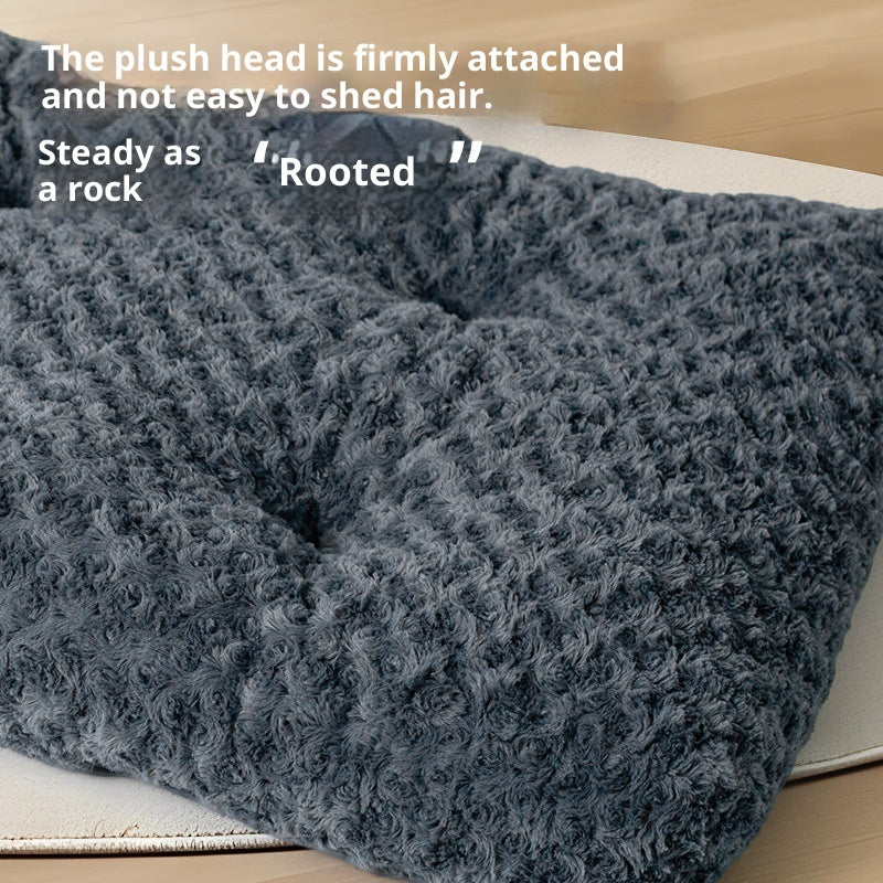 Embossed Velvet Thick Square Pet Mat